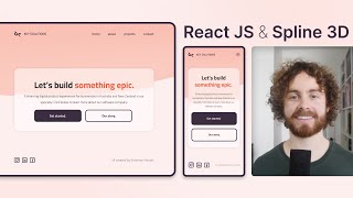 Generate a Responsive Landing Page  using React JS and Spline 3D [upl. by Herwin]