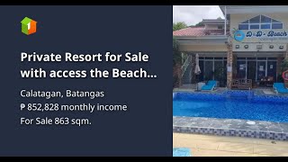 Private Resort for Sale with access the Beach in Calatagan Batangas [upl. by Goldshlag]