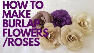 Learn How To Make Burlap FlowersRoses DIY Beautiful Burlap Crafts [upl. by Liarret941]