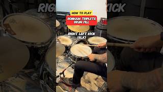 How to play Bonham Triplets Drum Fill Easy drums [upl. by Wilhide444]