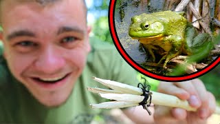 I Hunted BULLFROGS with Homemade Spear [upl. by Brion]