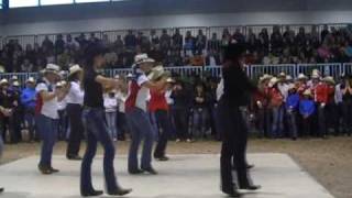 BALLANO I MAESTRI DI COUNTRY LINE DANCE IL GIORNO DELLA PREMIAZIONE FIERACAVALLI 2009 [upl. by Idorb]