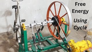 How to Make Flywheel Free Energy Generator with Spring Machine Complete Process Using Cycle [upl. by Aratnahs452]