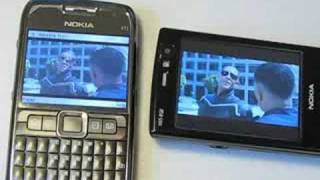 Nokia E71 vs Nokia N95 8GB Video Playback [upl. by Elrebmik531]