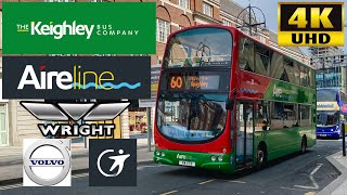 Transdev Aireline 60 Keighley to Shipley then Leeds Wright Eclipse Gemini Volvo B9TL 2794X4VTD [upl. by Yditsahc]