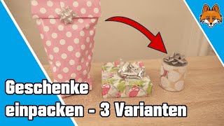 Geschenke einpacken  3 einfache Varianten und Tricks 🎁🎀 [upl. by Moth]