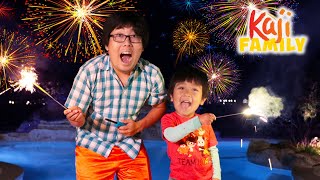 New Year Celebration with Fire Works family fun with Ryans World [upl. by Romeyn]