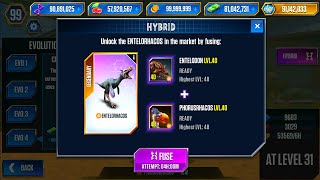 NEW UNLOCK PHORUSRHACOS TODAY  JURASSIC WORLD THE GAME [upl. by Stralka30]