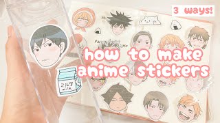 how to make anime stickers  3 ways  🍡 [upl. by Rora663]