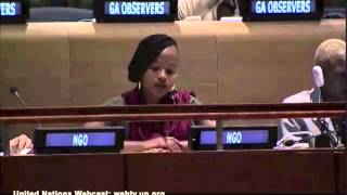 on behalf of ICAN Nosizwe Lise Baqwa at the High Level Meeting on Nuclear disarmament [upl. by Ahsemed311]