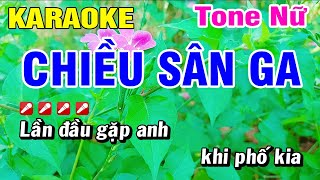 Karaoke Chiều Sân Ga Nhạc Sống Tone Nữ Beat Chuẩn  Hoài Phong Organ [upl. by Eolanda818]