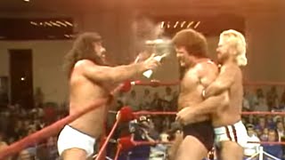 Scott Hall amp Curt Henning vs Steve Regal amp Jimmy Garvin AWA  November 26 1985 [upl. by Arekahs]