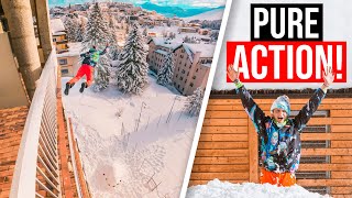 18M SPRUNG IN SCHNEEHAUFEN  Absolute ESKALATION im Erholungsgebiet  Schlappen Winter Stunts🇨🇭 [upl. by Aicenert]