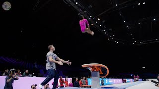 Simone Biles USA  Yurchenko Double Pike  Podium Training  2023 World Championships Antwerp [upl. by Madlen]