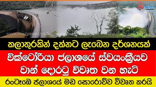 වික්ටෝරියා ජලාශයේ ස්වයංක්‍රීයව වාන් දොරටු විවෘත වන හැටි [upl. by Olvan]