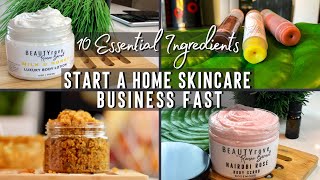 10 BEST Ingredients TO START A SKINCARE BUSINESS at HOME  Natural DIY Skincare [upl. by Blackwell]