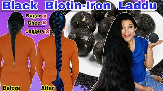 Black BiotinIron Laddu For Extreme Hair Growth amp To Regrow Hair FastBiotin Laddu ।Garima Singh [upl. by Anasiul581]