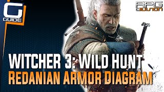 Witcher 3 The Wild Hunt  Redanian Halberdiers Armor Diagram Location [upl. by Acilgna]