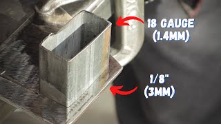 How to Weld Thick to Thin Metal with Gasless Flux Core Wire [upl. by Anneirda]