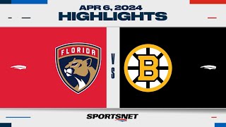 NHL Highlights  Panthers vs Bruins  April 6 2024 [upl. by Oisor982]