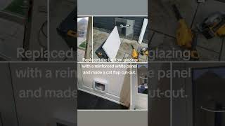 Locksmith Stories 79  Cat flap install glazing replacement EPRLocksmith eprlocksmith upvcdoor [upl. by Aihcsrop]