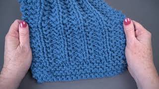 Mistake Rib Free Knit Scarf Pattern for Beginners [upl. by Mcgee]