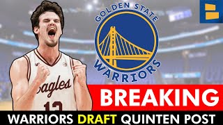 Golden State Warriors Select Quinten Post With Pick 52 In 2024 NBA Draft Full Details amp Reaction [upl. by Siloum]