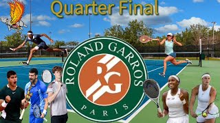 Roland Garros Quarter Final Gauff Vs Jabeur and Swiatek Vs Vondrousova [upl. by Aynor989]