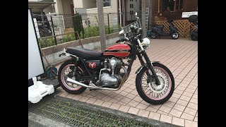 ペイトンプレイスサウンドを聞いて 1999 Kawasaki W650 TWIN 1999 カワサキ・W650 カフェレーサー Café Racer PEYTON PLACE [upl. by Darleen]