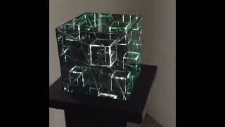 Tesseract  Hypercube 4th dimension Infinity Mirror Art Sculpture by Nicky Alice [upl. by Greer]