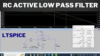 RC Active Low pass filter using LTspice  Op amp filter using Ltspice  Active Low pass filter [upl. by Markman964]