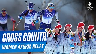 CrossCountry Skiing  Womens 4x5km Relay ClassicFree  Full Replay  Beijing2022 [upl. by Fahland]