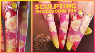 🌺💅 Sculpting Flowers on Extreme Length Nails  Fay is Back 💅🌺 [upl. by Teik]