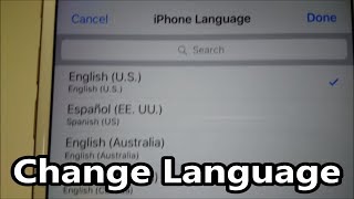 iPhone 7 How to Change Language iOS 10 amp Newer [upl. by Nrubloc]