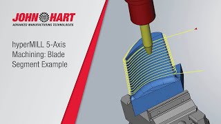 hyperMILL 5Axis Machining Blade Segment Example [upl. by Tayler]