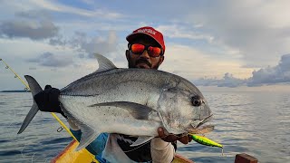 Trevally fishing with Cassan Belly Flasher and Halco roosta popper in Andamans [upl. by Stead]