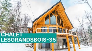 Chalet à louer en bois rond LesGrandsBois35  MonsieurChalets [upl. by Eitsud]