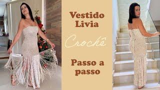 Vestido de crochê de franjas  Passo a passo [upl. by Vivie]