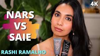 Saie Tinted Moisturizer VS NARS Tinted Moisturizer with 8 Hour Wear Test [upl. by Atnauqal]