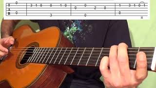 Easy Fingerstyle Guitar Lesson For Beginners  Bard Song Guitar Intro [upl. by Torrence2]