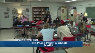 Students staff react to no cell phone policy at Medford schools [upl. by Rorry939]