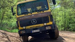 Mercedes Benz 1222 im Offroad Park Böser Wolf Knüllwald für Einsteiger Teil 1 [upl. by Ymij241]