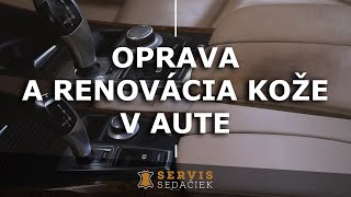 Oprava a renovácia kože v aute  Servis sedačiek [upl. by Karrie]