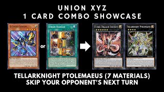 Yugioh OCG How to Summon 7 Materials Tellarknight Ptolemaeus with Union XYZ Deck  ユニオン XYZ [upl. by Jacquelyn]