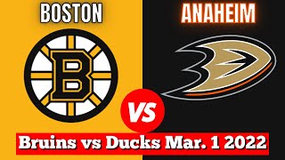 Boston Bruins vs Anaheim Ducks  Live NHL Play by Play amp Chat [upl. by Aneelad]