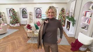 Joan Rivers Wardrobe Builders Butter Funnel Neck Long Sleeve Top on QVC [upl. by Sternick]