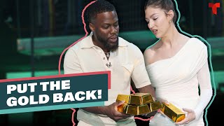 Kevin Hart and Úrsula Corberó have heated exchange over stolen gold  Telemundo English [upl. by Adebayo725]