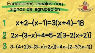 Ecuaciones lineales con signos de agrupación  Explicación a detalle [upl. by Stevenson]