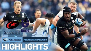 Saracens v Bristol Bears  HIGHLIGHTS  Thriller at Spurs Stadium  Gallagher Premiership 202122 [upl. by Bachman]