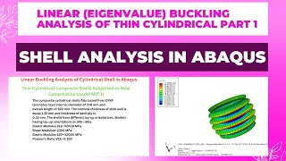 Linear Buckling Analysis of Thin Cylindrical Composite Shells in Abaqus [upl. by Boycey491]